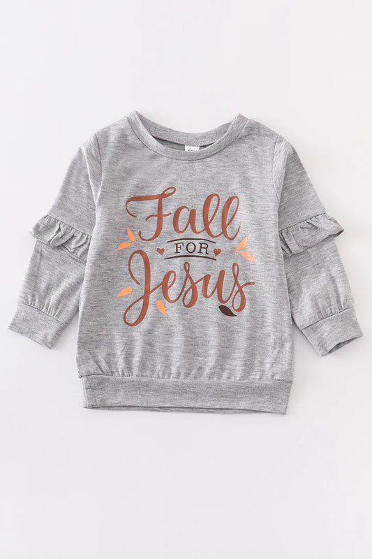 Girls - Fall For Jesus Ruffle Top