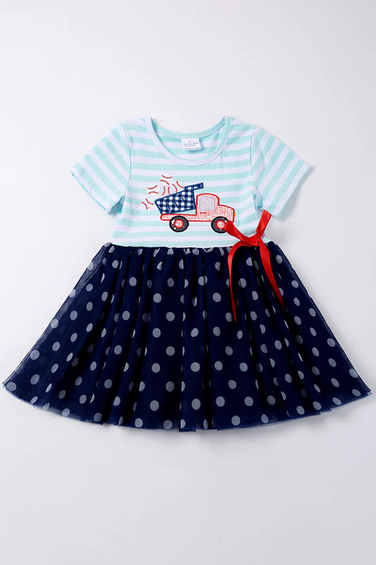 Girls Baseball Truck Dress