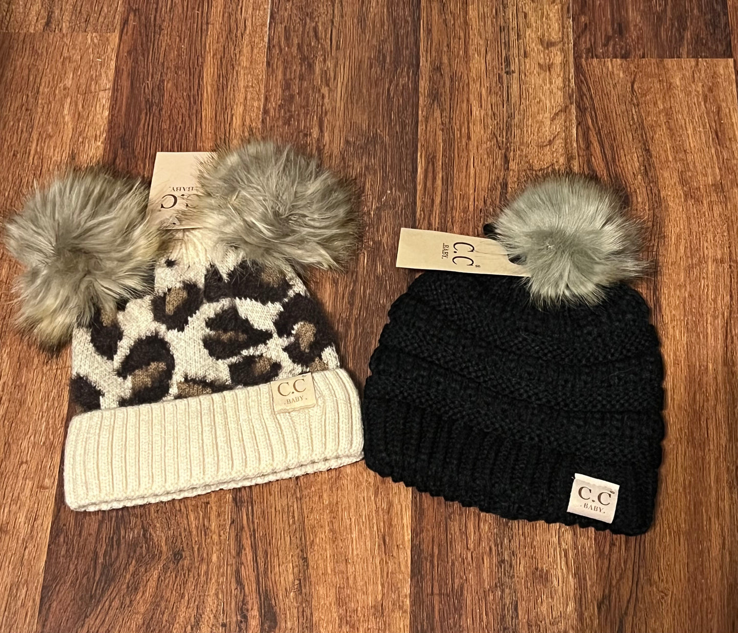 Girls - C.C Baby Beanie w/ PomPoms