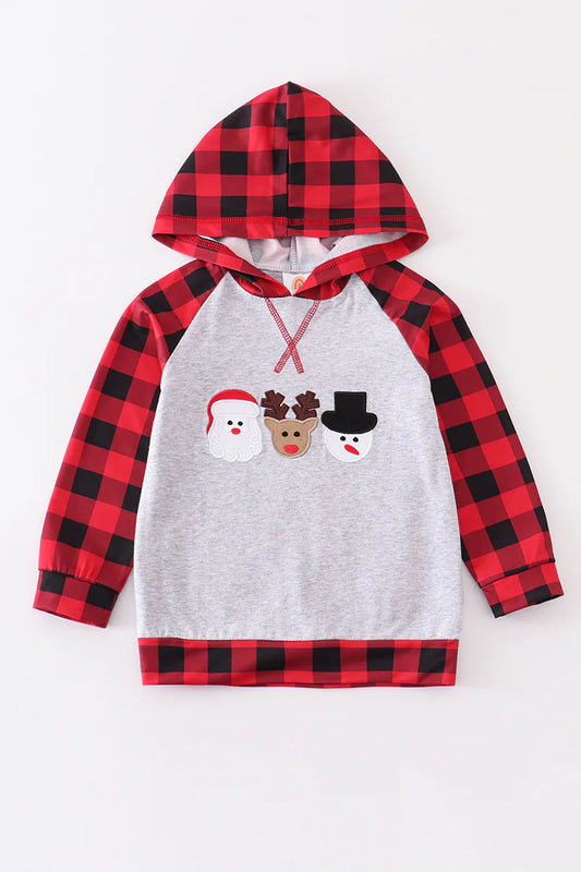 Boys - Plaid Christmas Hoodie