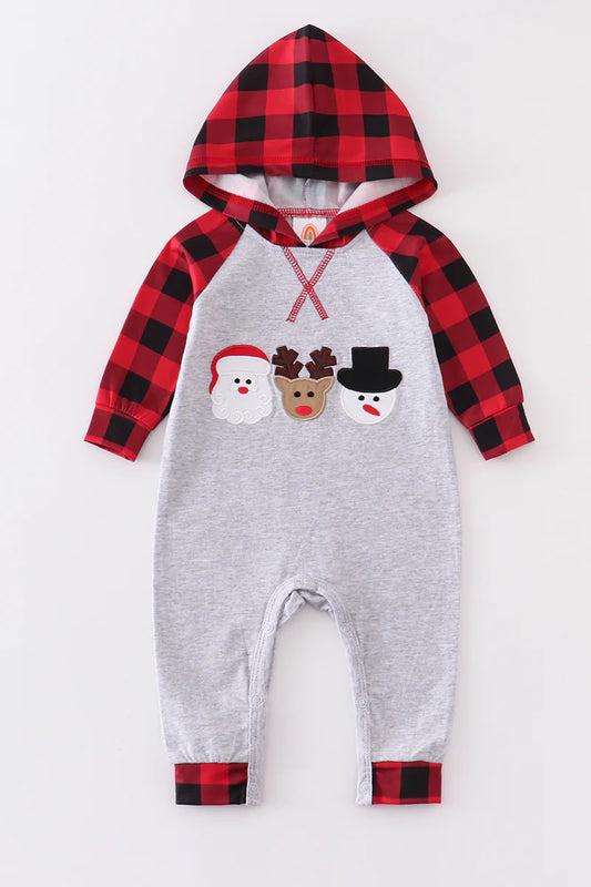 Boys - Plaid Christmas Romper